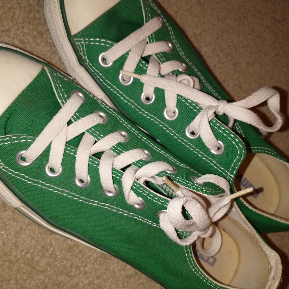 Green Converse Sneakers 9 W 7 M